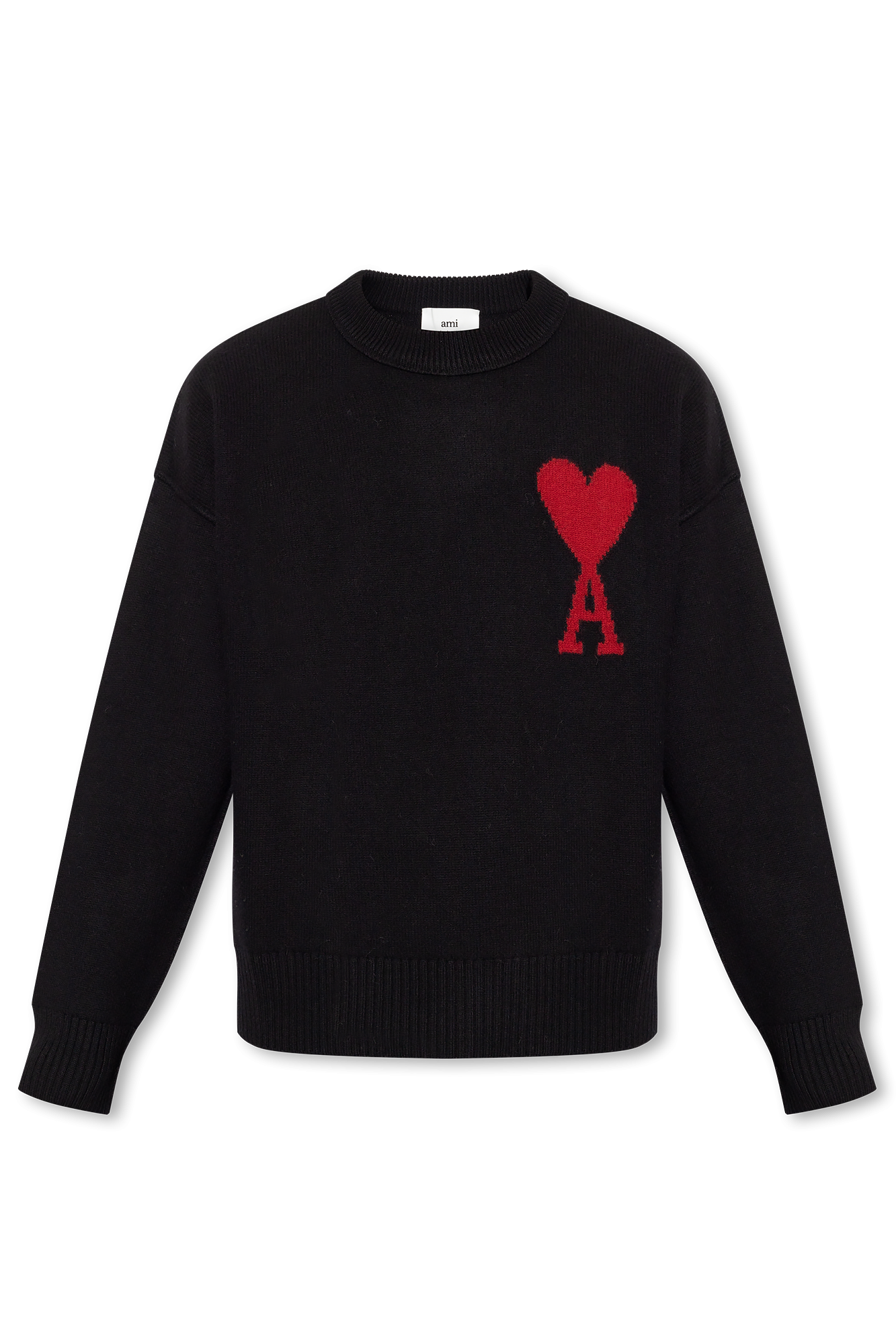 Black Wool sweater Ami Alexandre Mattiussi Vitkac Italy